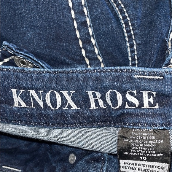 Knox Rose Crip Skinny Indigo Jeans size 10 - Picture 7 of 9